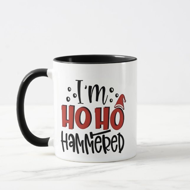 I'm Ho Ho Hammered  Funny Christmas Xmas Drinking Mug (Left)
