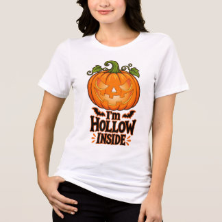 I'm Hollow Inside Funny Halloween Pumpkin Tri-Blend Shirt