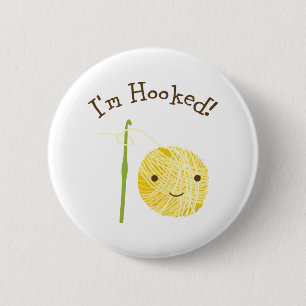 I'm Hooked 6 Cm Round Badge