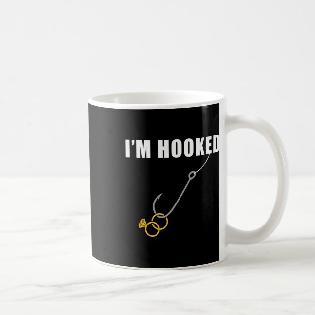 I'm Hooked Engagement Ring Marriage Proposal Fishi Coffee Mug (Right)