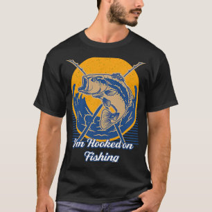 I'm Hooked on Fishing Lakes Fisherman Lagoon Fish  T-Shirt