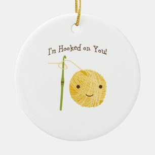 I'm Hooked on You! Ceramic Tree Decoration
