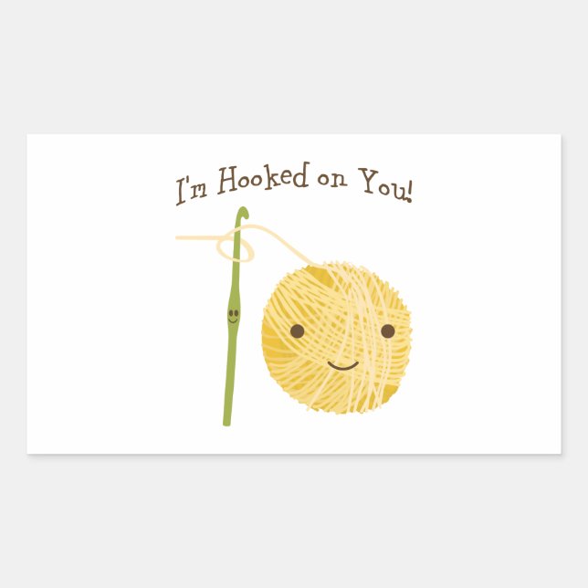 I'm Hooked on You! Rectangular Sticker (Front)