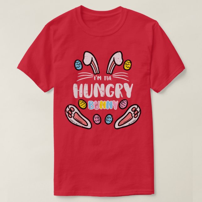 Im Hungry Bunny Funny Easter Matching Family Men W T-Shirt (Design Front)