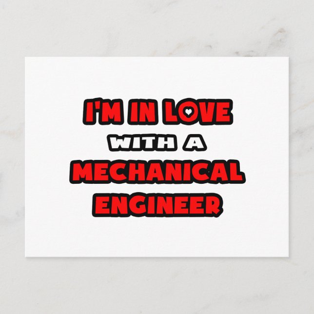 I'm In Love With A Mechanical Engineer Postcard (Front)