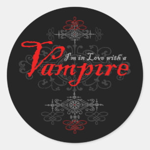I'm In Love with a Vampire Classic Round Sticker