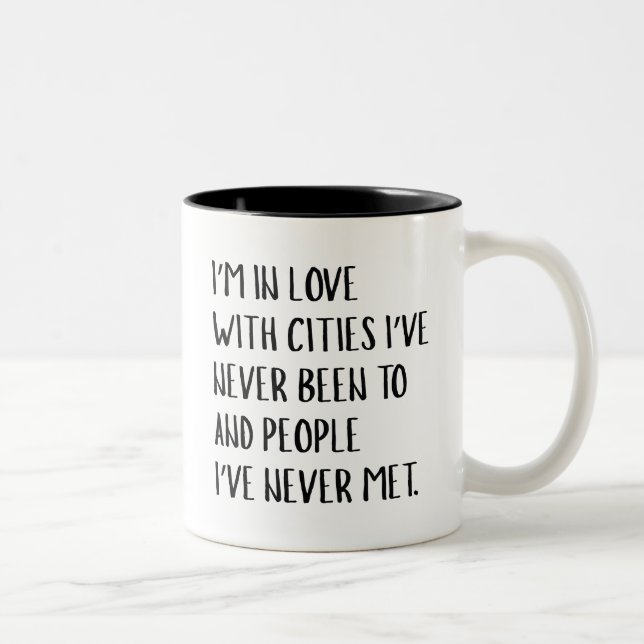 I'm In Love With Cities Two-Tone Coffee Mug (Right)