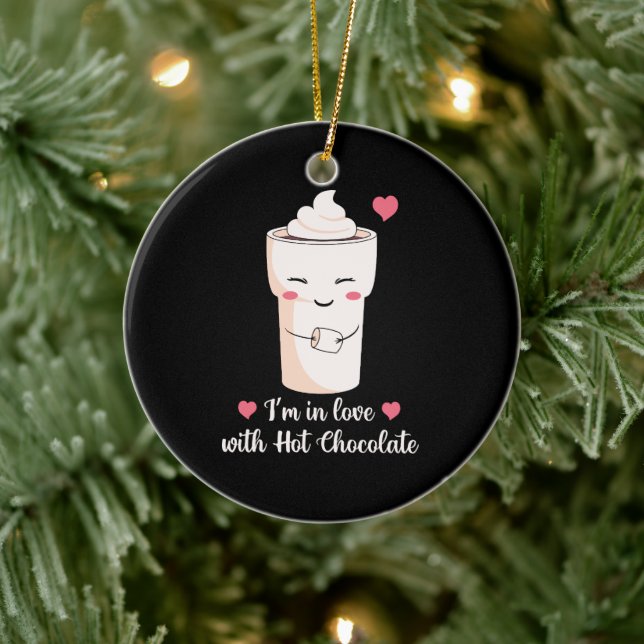 I'm In Love With Hot Chocolate Ceramic Tree Decoration (Tree)