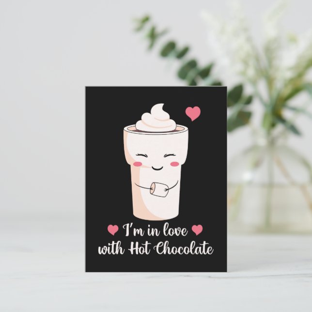 I'm In Love With Hot Chocolate Postcard (Standing Front)