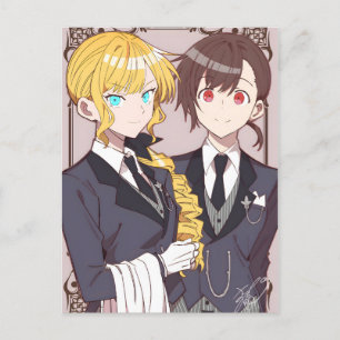 I'm In Love With The Villainess Rae and Claire Postcard