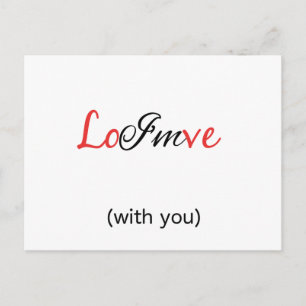 I'm in Love (with you)--Rebus Puzzle card! Postcard