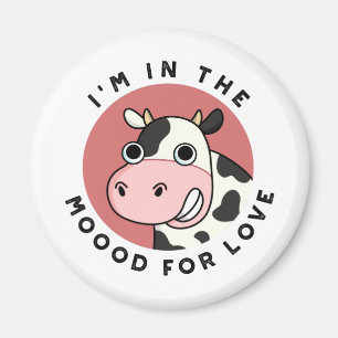 I'm In The Moood For Love Funny Cow Pun  Magnet