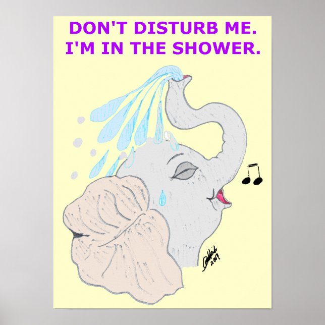I'm in the Shower Poster (Front)