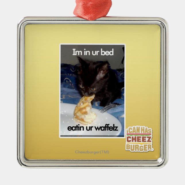 Im in ur bed metal tree decoration (Front)