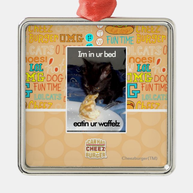 Im in ur bed metal tree decoration (Front)