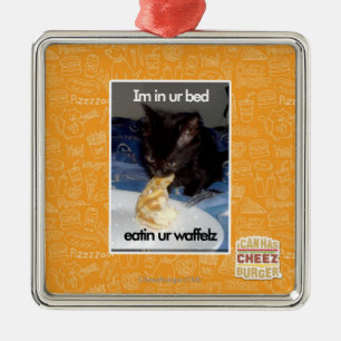 Im in ur bed metal tree decoration