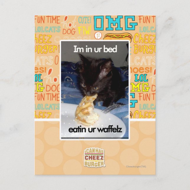 Im in ur bed postcard (Front)