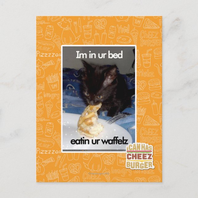 Im in ur bed postcard (Front)