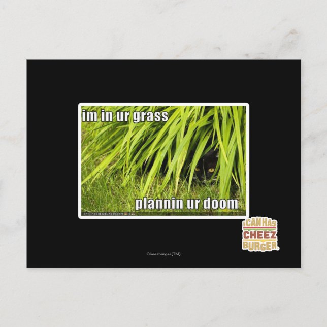 im in ur grass postcard (Front)