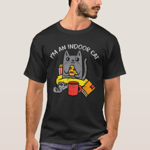 Im Indoor Cat Gaming Controller Pizza Gamer Men Bo T-Shirt