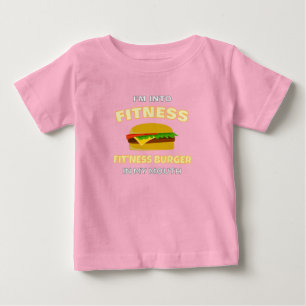 I'm Into Fitness Fit'ness Burger In My Mouth Food Baby T-Shirt