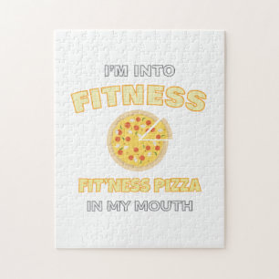 I'm Into Fitness Fit'ness Pizza In My Mouth Foodie Jigsaw Puzzle