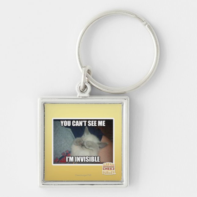 I'm Invisible Key Ring (Front)