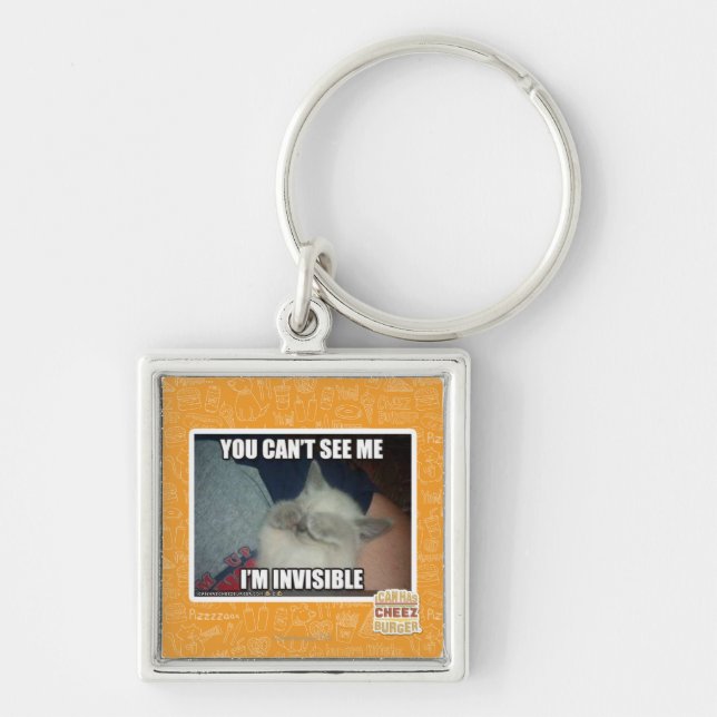 I'm Invisible Key Ring (Front)
