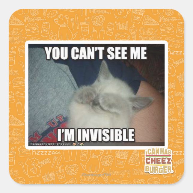 I'm Invisible Square Sticker (Front)
