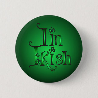 I'M IRISH SHAMROCKS by SHARON SHARPE 6 Cm Round Badge