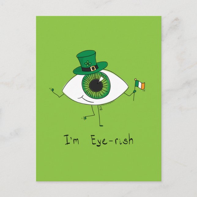 I'm Irish St. Patrick's Day Eye Eyeball Postcard (Front)