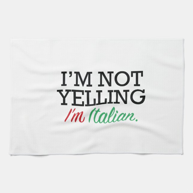 I'm Italian Tea Towel (Horizontal)
