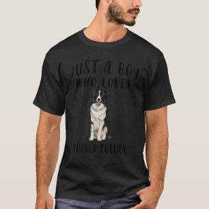 Im Just A Boy Who Loves Border Collies Dog T-Shirt