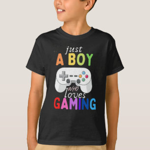 I'm Just A Boy Who Loves Gaming Kids Game Player T-Shirt