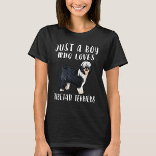 Im Just A Boy Who Loves Tibetan Terriers Dog T-Shirt