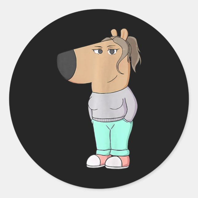 I'm Just A Chill Girl Meme Funny Chill 5  Classic Round Sticker (Front)