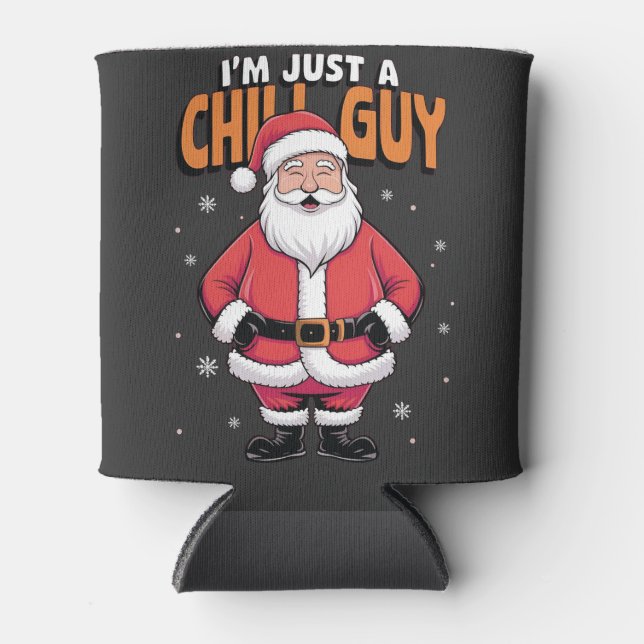 I'm Just a Chill Guy Meme Christmas Funny 2025 Can Cooler (Front)