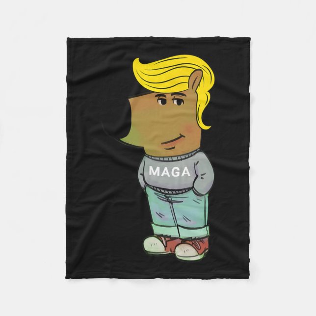 I'm Just A Chill Guy Trump Funny  Fleece Blanket (Front)