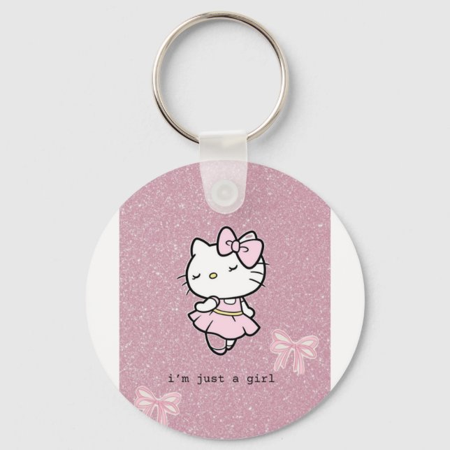 I'm just a girl key chain (Front)