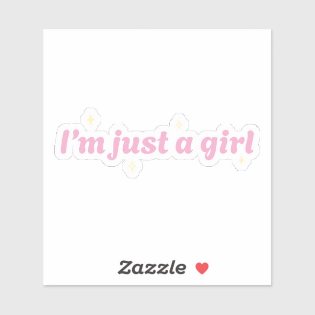 I'm just a girl Vinyl Sticker (Sheet)