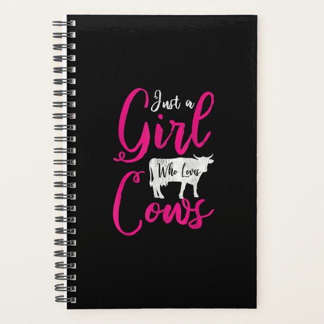 I'm Just A Girl Who Loves Cows Planner (Front)