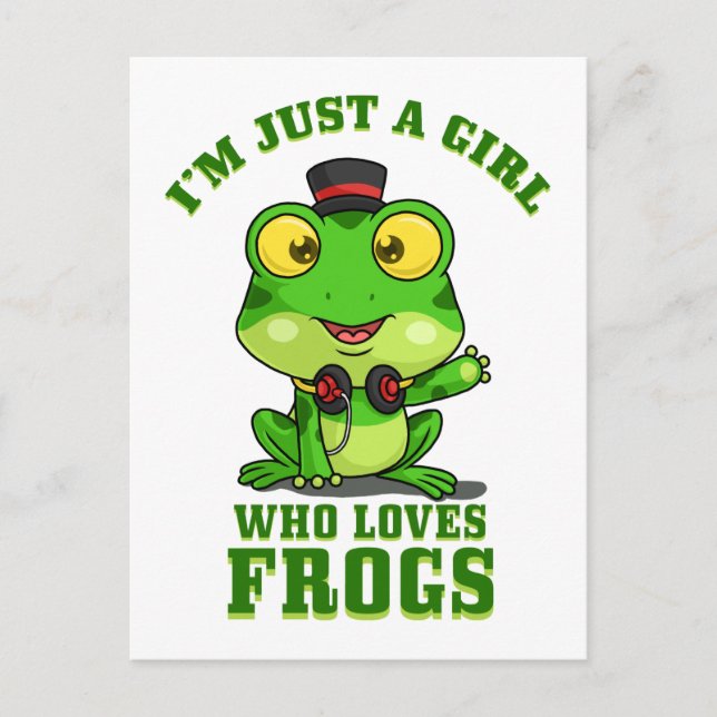 I'm Just A Girl Who Loves Frogs Postcard (Front)
