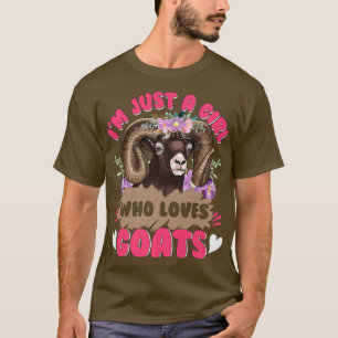 I'm Just A Girl Who Loves Goats Goat Lover T-Shirt