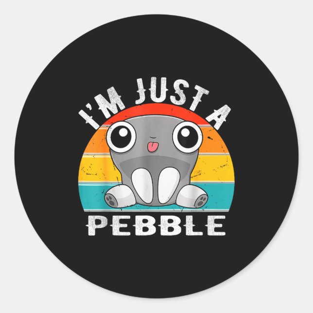 I'm Just A Pebble Kids  Classic Round Sticker (Front)