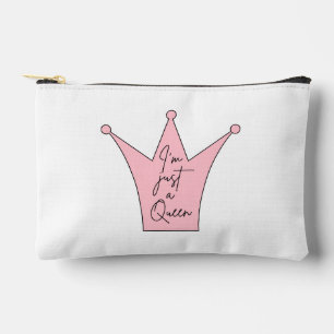 I'm Just a Queen Makeup Bag – Cute Crown Zipper