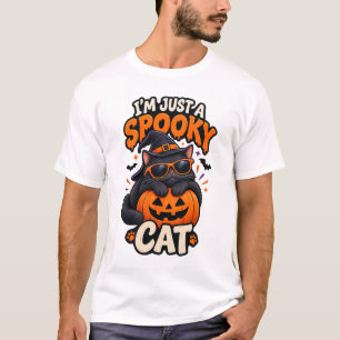 I'm Just a Spooky Cat Halloween Black Cat T-Shirt