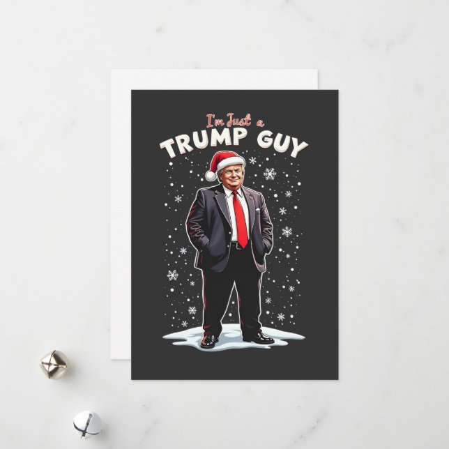 I'm Just a Trump Guy Chill Guy Christmas Santa  Holiday Card (Front/Back In Situ)