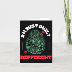 Im Just Built Different - Motivational Quote Card