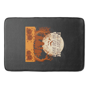Im Just Here Boos Halloween Kids Silhouette Moon P Bath Mat