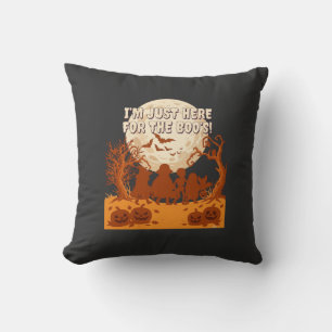 Im Just Here Boos Halloween Kids Silhouette Moon P Cushion